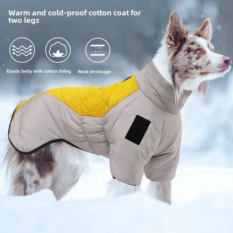Reflective winter dog coat for medium and large dogs